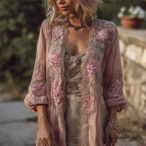 A Vintage Style Cardigan with Delicate Timeless Details